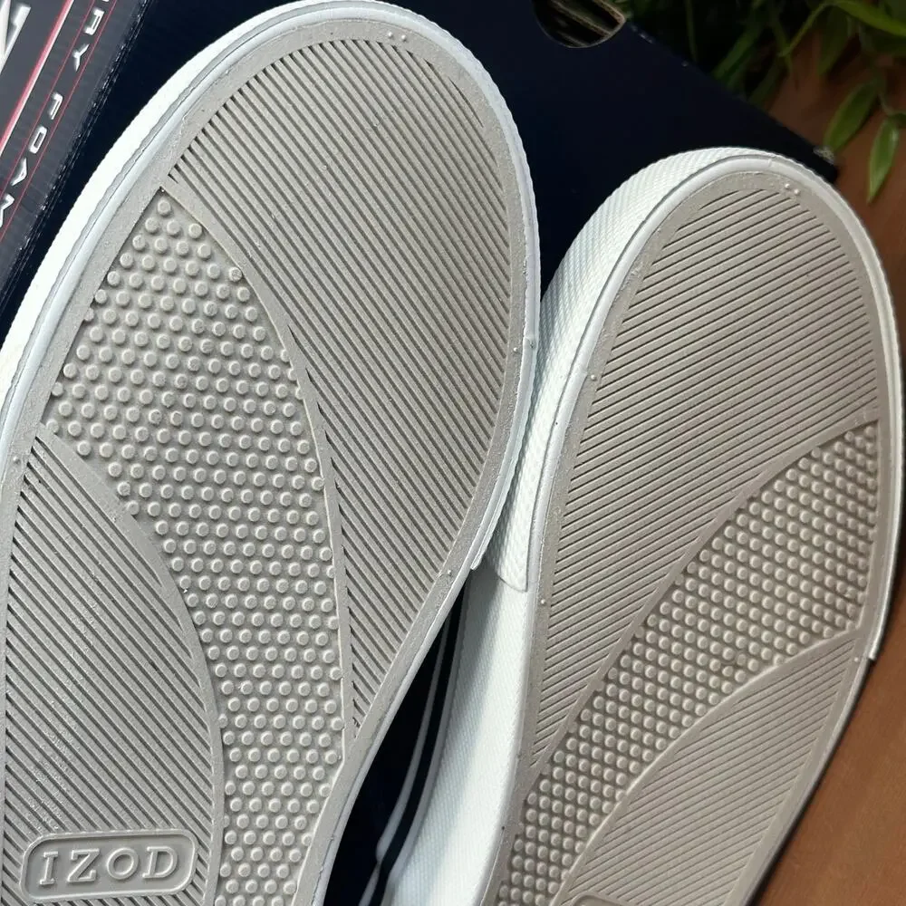 Izod‎ Men's Sunapee Grey Canvas Slip On Shoes Size 13